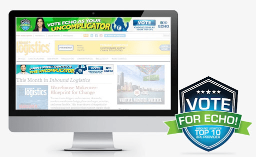 Vote Echo as your Uncomplicator campaign takeover on the Inbound Logistics website