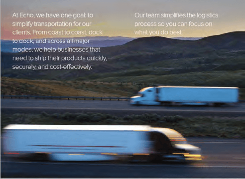 Echo brand piece on simplifying transportation coast to coast