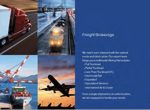 Echo Freight Brokerage multimodal offering spread